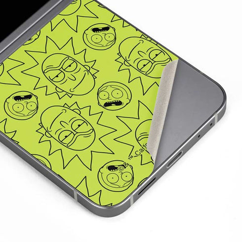Adult Swim Rick and Morty Rick and Morty All Over Print Galaxy Z Flip6 Skin