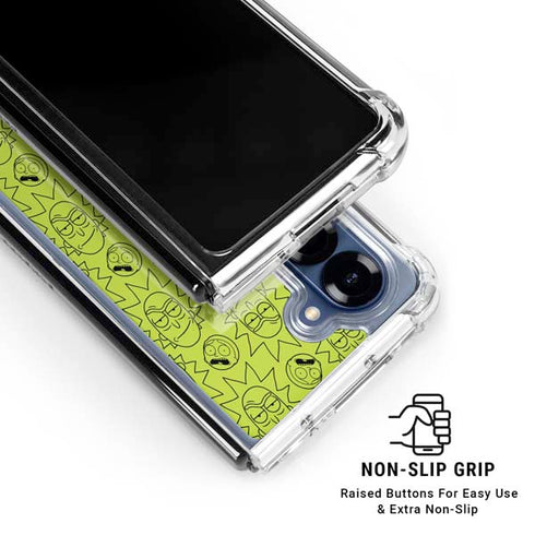 Adult Swim Rick and Morty Rick and Morty All Over Print Galaxy Z Fold6 Clear Case