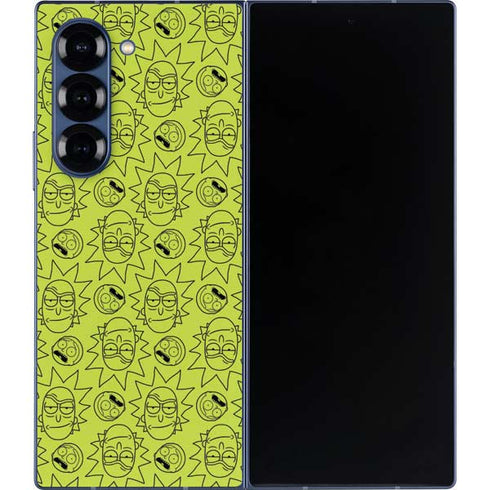 Adult Swim Rick and Morty Rick and Morty All Over Print Galaxy Z Fold6 Skin