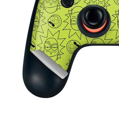 Adult Swim Rick and Morty Rick and Morty All Over Print Google Stadia Controller Skin
