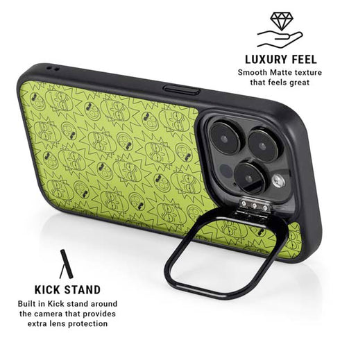 Adult Swim Rick and Morty Rick and Morty All Over Print iPhone 13 Pro Kickstand Case