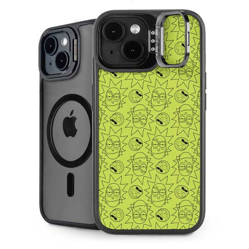 Adult Swim Rick and Morty Rick and Morty All Over Print iPhone 14 Plus Kickstand Case