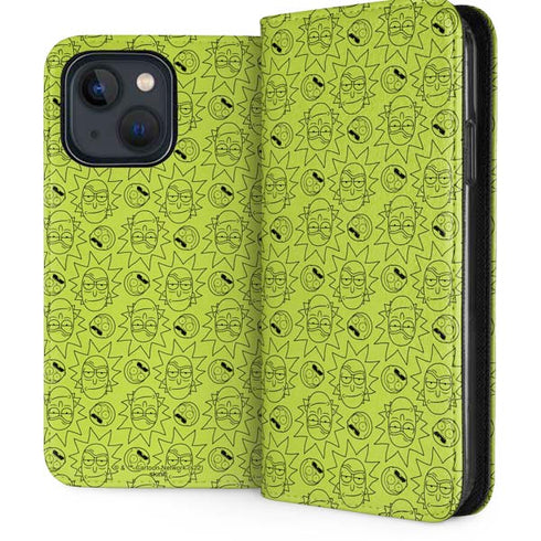 Adult Swim Rick and Morty Rick and Morty All Over Print iPhone 15 Folio Case