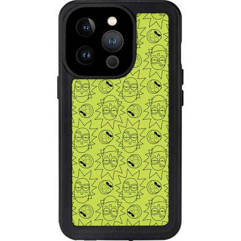 Adult Swim Rick and Morty Rick and Morty All Over Print iPhone 15 Pro Waterproof Case
