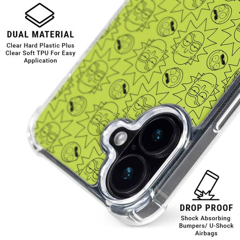Adult Swim Rick and Morty Rick and Morty All Over Print iPhone 16 MagSafe Case