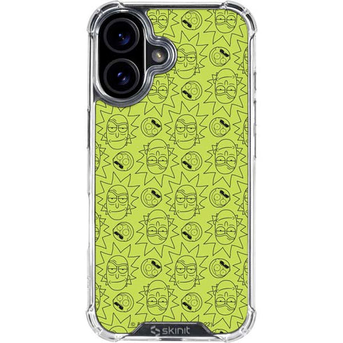 Adult Swim Rick and Morty Rick and Morty All Over Print iPhone 16 Plus Clear Case