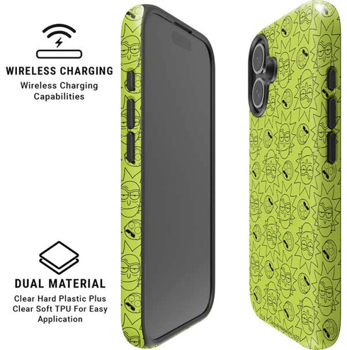 Adult Swim Rick and Morty Rick and Morty All Over Print iPhone 16 Plus Magsafe Impact Case