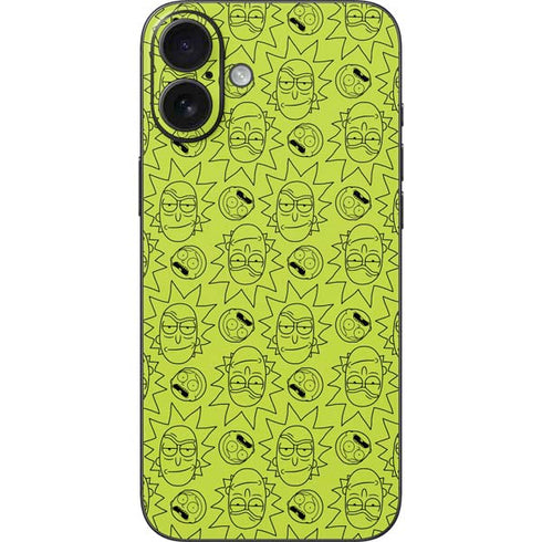 Adult Swim Rick and Morty Rick and Morty All Over Print iPhone 16 Plus Skin
