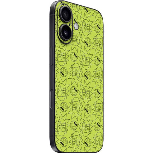 Adult Swim Rick and Morty Rick and Morty All Over Print iPhone 16 Plus Skin