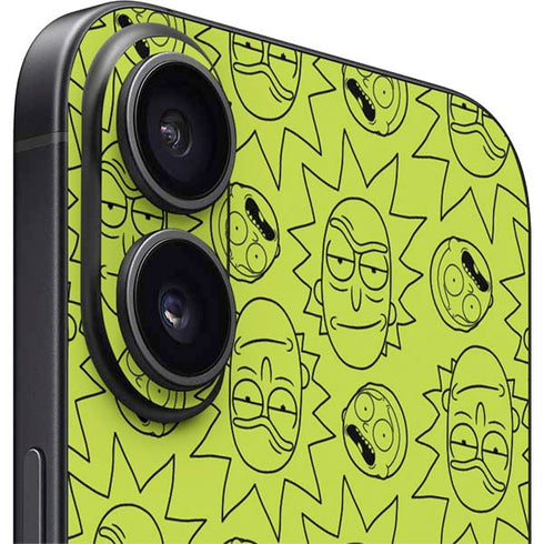 Adult Swim Rick and Morty Rick and Morty All Over Print iPhone 16 Plus Skin
