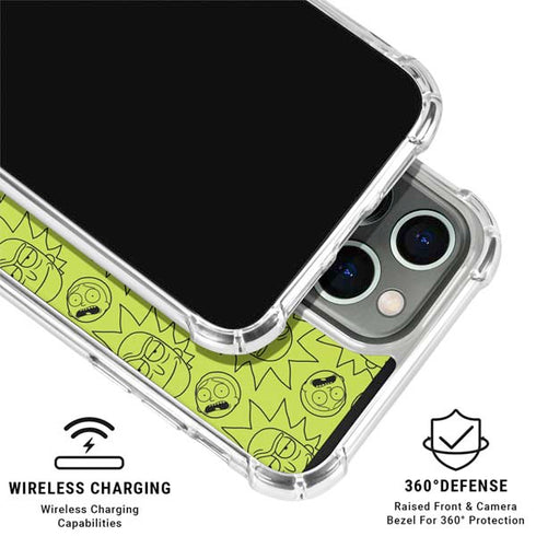 Adult Swim Rick and Morty Rick and Morty All Over Print iPhone 16 Pro Clear Case