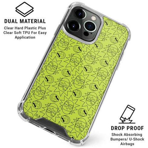 Adult Swim Rick and Morty Rick and Morty All Over Print iPhone 16 Pro Max Clear Case