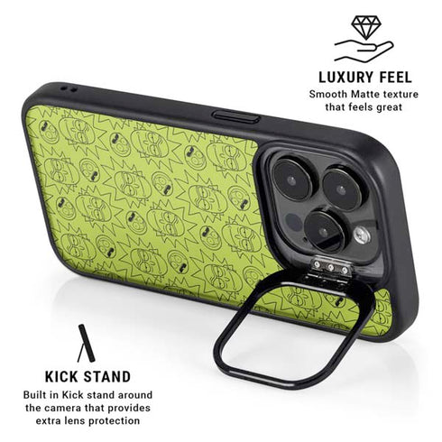 Adult Swim Rick and Morty Rick and Morty All Over Print iPhone 16 Pro Max Kickstand Case