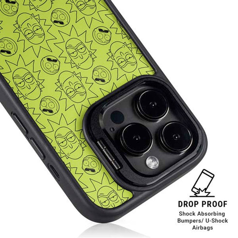 Adult Swim Rick and Morty Rick and Morty All Over Print iPhone 16 Pro Max Kickstand Case