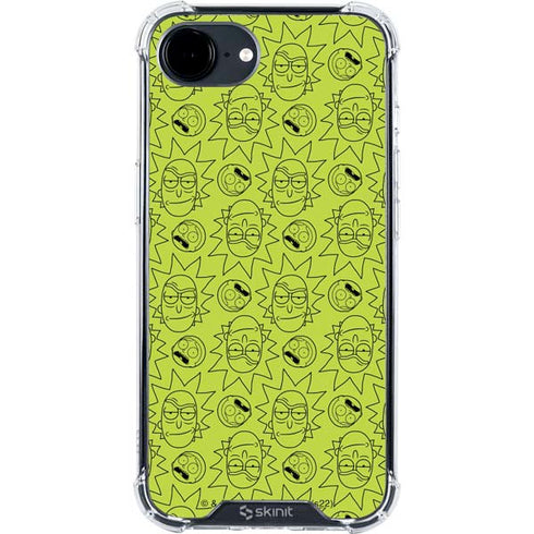 Adult Swim Rick and Morty Rick and Morty All Over Print iPhone 16e Clear Case