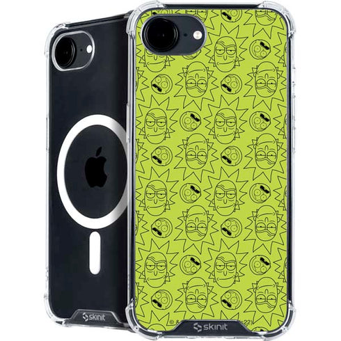 Adult Swim Rick and Morty Rick and Morty All Over Print iPhone 16e MagSafe Case