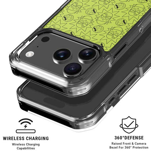 Adult Swim Rick and Morty Rick and Morty All Over Print iPhone 18 Pro Clear Case