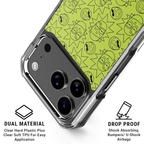Adult Swim Rick and Morty Rick and Morty All Over Print iPhone 18 Pro Clear Case