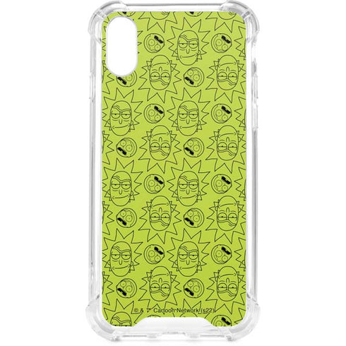Adult Swim Rick and Morty Rick and Morty All Over Print iPhone XS Clear Case