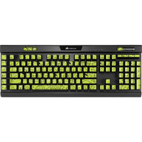 Adult Swim Rick and Morty Rick and Morty All Over Print K95 RGB PLATINUM Mechanical Gaming Keyboard Skin