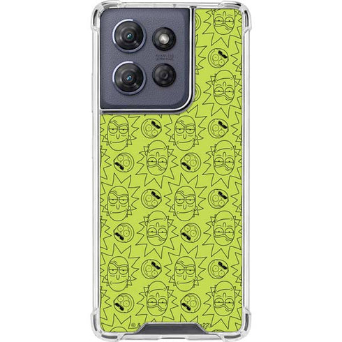 Adult Swim Rick and Morty Rick and Morty All Over Print Moto G 5G (2025) Clear Case