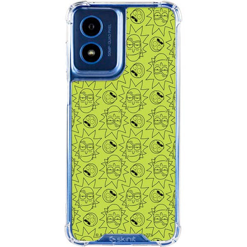 Adult Swim Rick and Morty Rick and Morty All Over Print Moto G 5G (2024) Clear Case