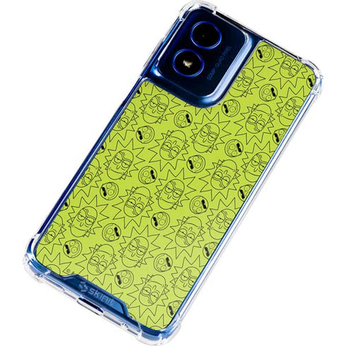 Adult Swim Rick and Morty Rick and Morty All Over Print Moto G 5G (2024) Clear Case