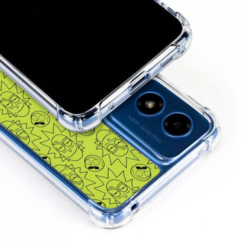 Adult Swim Rick and Morty Rick and Morty All Over Print Moto G 5G (2024) Clear Case