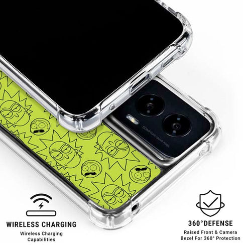 Adult Swim Rick and Morty Rick and Morty All Over Print Moto G Power 5G (2024) Clear Case