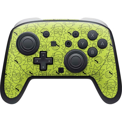 Adult Swim Rick and Morty Rick and Morty All Over Print Nintendo Switch 2 (2025) Pro Controller Skin