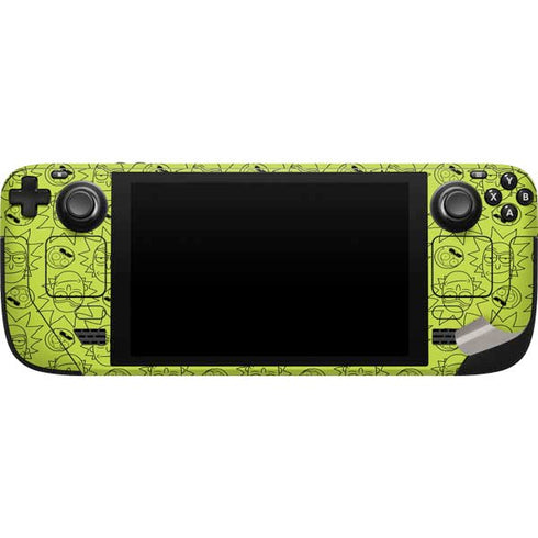 Adult Swim Rick and Morty Rick and Morty All Over Print Steam Deck Handheld Gaming Computer Skin