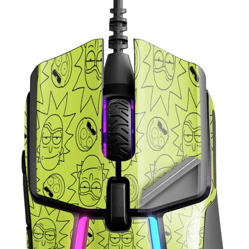 Adult Swim Rick and Morty Rick and Morty All Over Print SteelSeries Rival 600 Gaming Mouse Skin