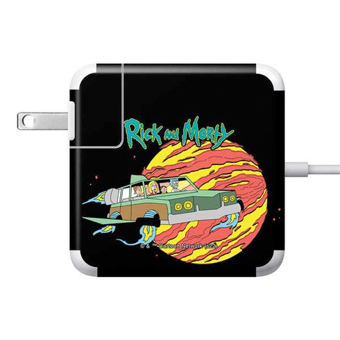 Adult Swim Rick and Morty Family Wagon 85W Power Adapter (15 and 17 inch MacBook Pro Charger) Skin