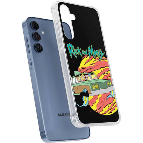 Adult Swim Rick and Morty Family Wagon Galaxy A35 5G Clear Case