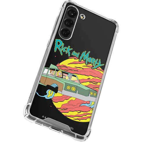 Adult Swim Rick and Morty Family Wagon Galaxy S24 FE Clear Case