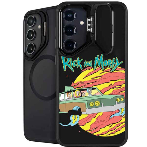 Adult Swim Rick and Morty Family Wagon Galaxy S24 Plus Kickstand Case