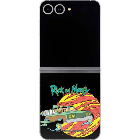 Adult Swim Rick and Morty Family Wagon Galaxy Z Flip6 Skin
