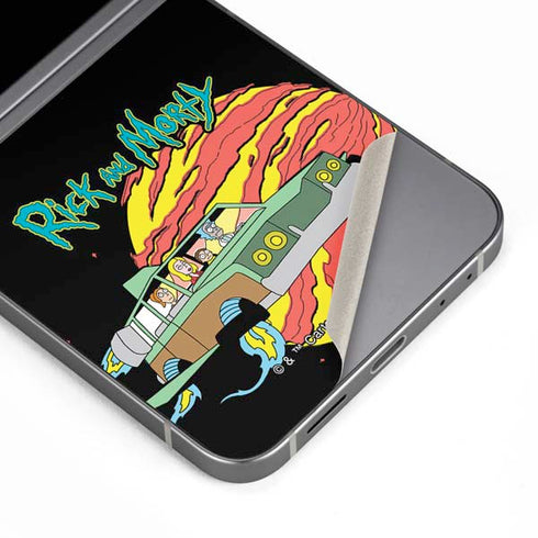 Adult Swim Rick and Morty Family Wagon Galaxy Z Flip6 Skin