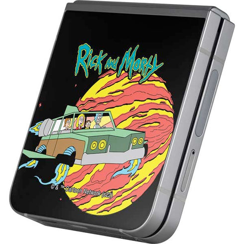 Adult Swim Rick and Morty Family Wagon Galaxy Z Flip6 Skin