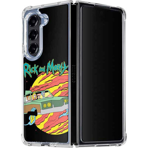 Adult Swim Rick and Morty Family Wagon Galaxy Z Fold5 5G Clear Case