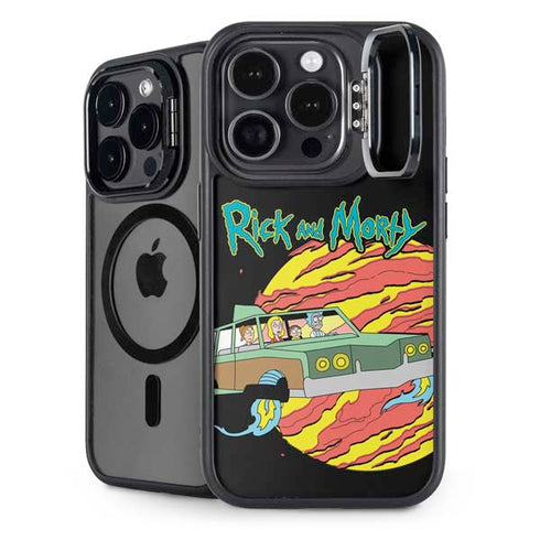 Adult Swim Rick and Morty Family Wagon iPhone 14 Pro Kickstand Case