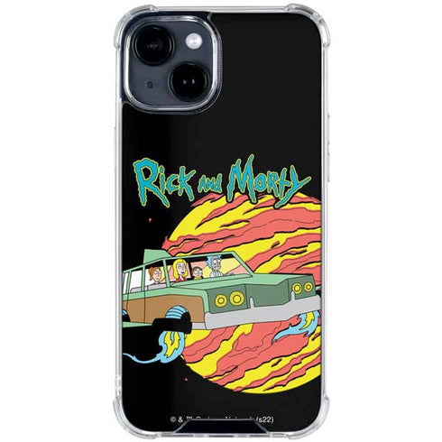 Adult Swim Rick and Morty Family Wagon iPhone 15 Clear Case