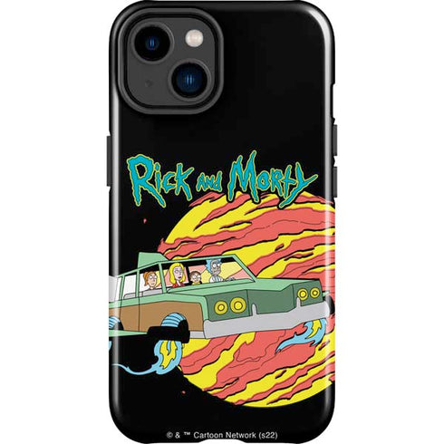Adult Swim Rick and Morty Family Wagon iPhone 15 Impact Case
