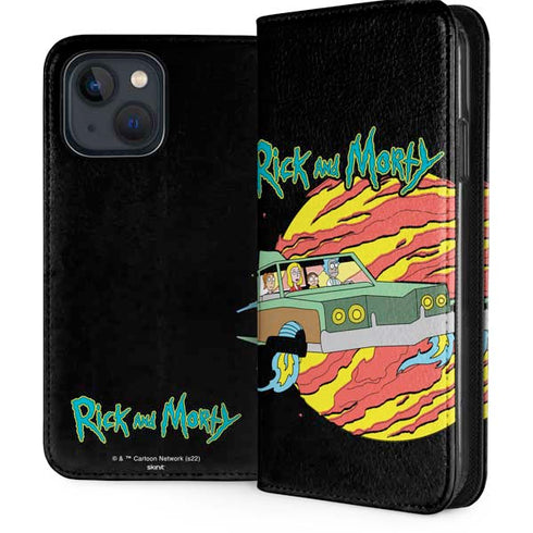 Adult Swim Rick and Morty Family Wagon iPhone 15 Plus Folio Case