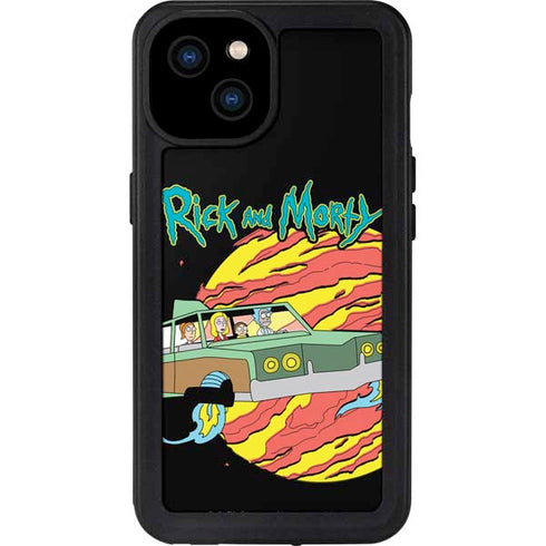 Adult Swim Rick and Morty Family Wagon iPhone 15 Plus Waterproof Case