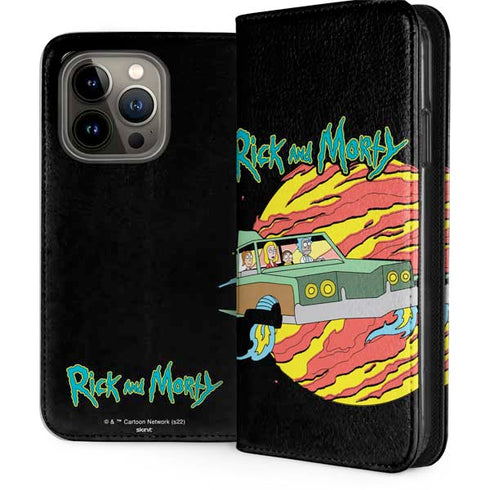 Adult Swim Rick and Morty Family Wagon iPhone 15 Pro Folio Case