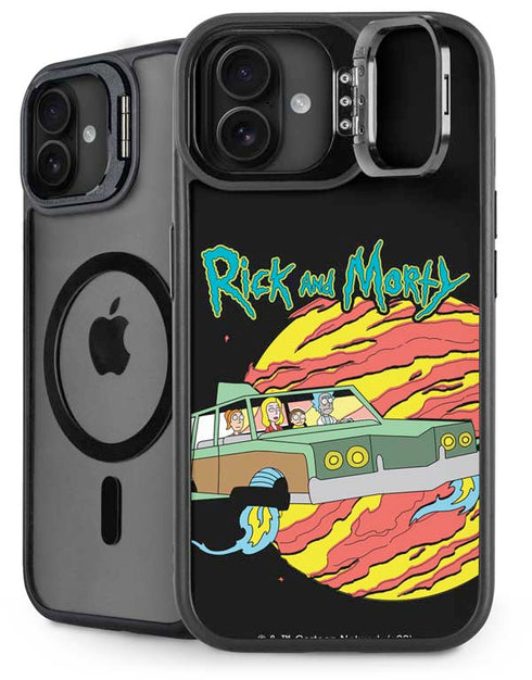 Adult Swim Rick and Morty Family Wagon iPhone 16 Kickstand Case
