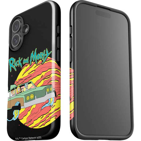 Adult Swim Rick and Morty Family Wagon iPhone 16 Plus Impact Case