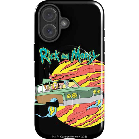 Adult Swim Rick and Morty Family Wagon iPhone 16 Plus Magsafe Impact Case