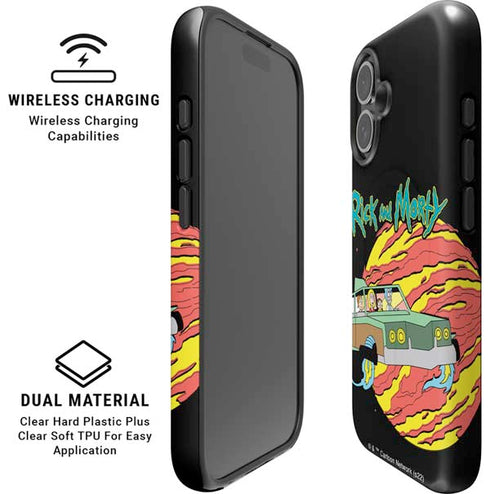 Adult Swim Rick and Morty Family Wagon iPhone 16 Plus Magsafe Impact Case